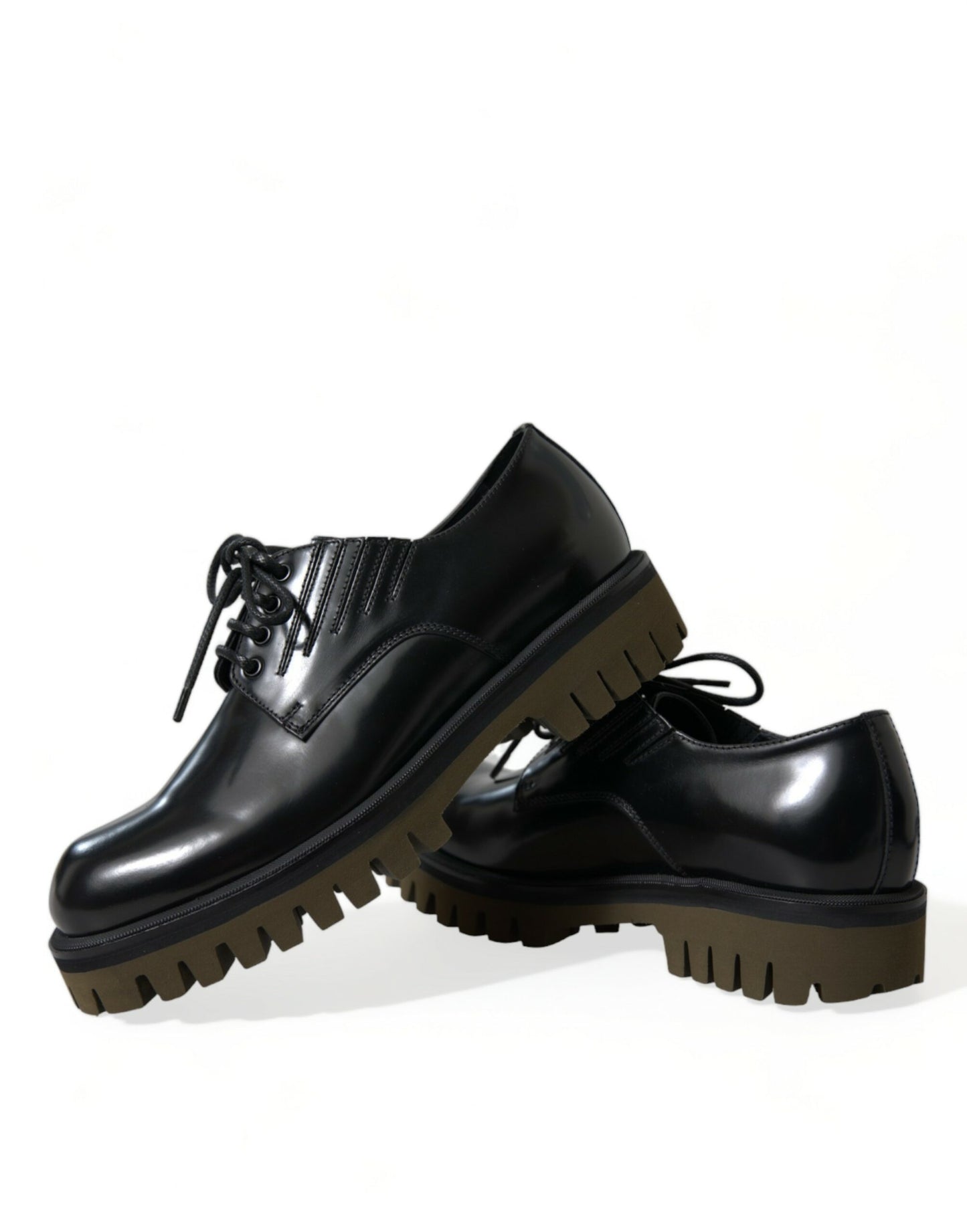 Dolce &amp; Gabbana Elegant Derby Shoes in Black Leather