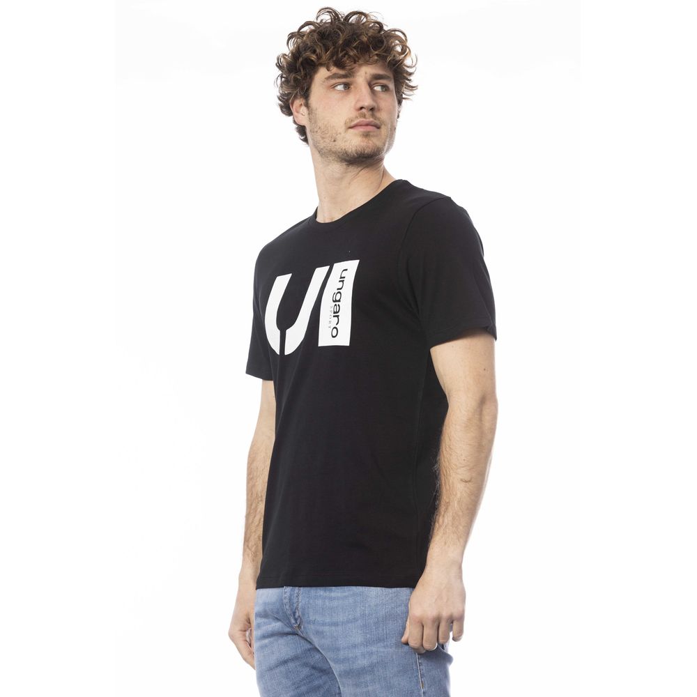 Ungaro Sport Schwarzes Baumwolle Männer T-Shirt