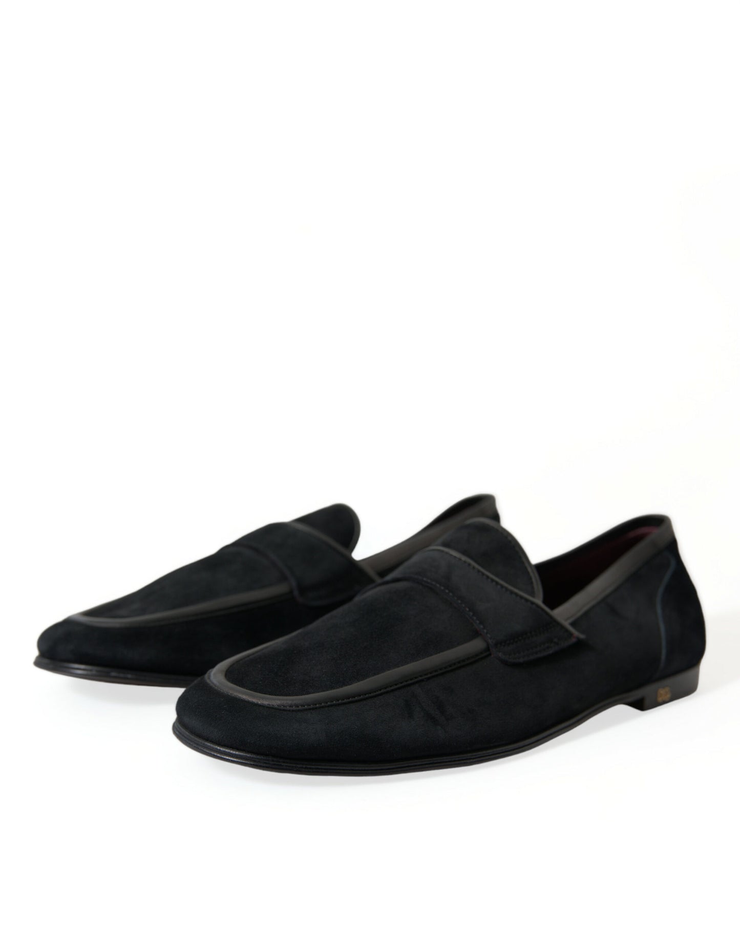 Dolce &amp; Gabbana Elegant Black Velvet Loafers for Men