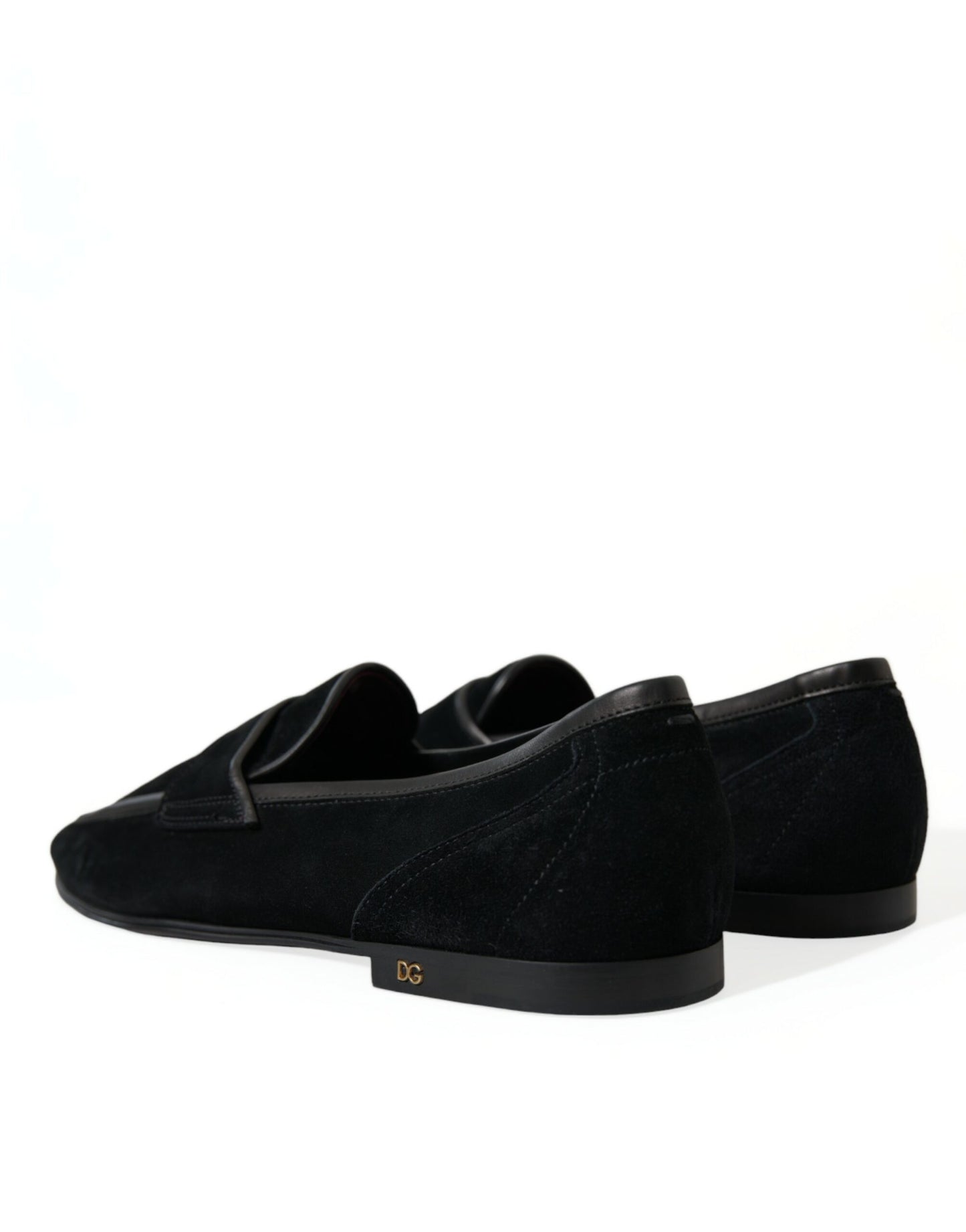 Dolce &amp; Gabbana Elegant Black Velvet Loafers for Men