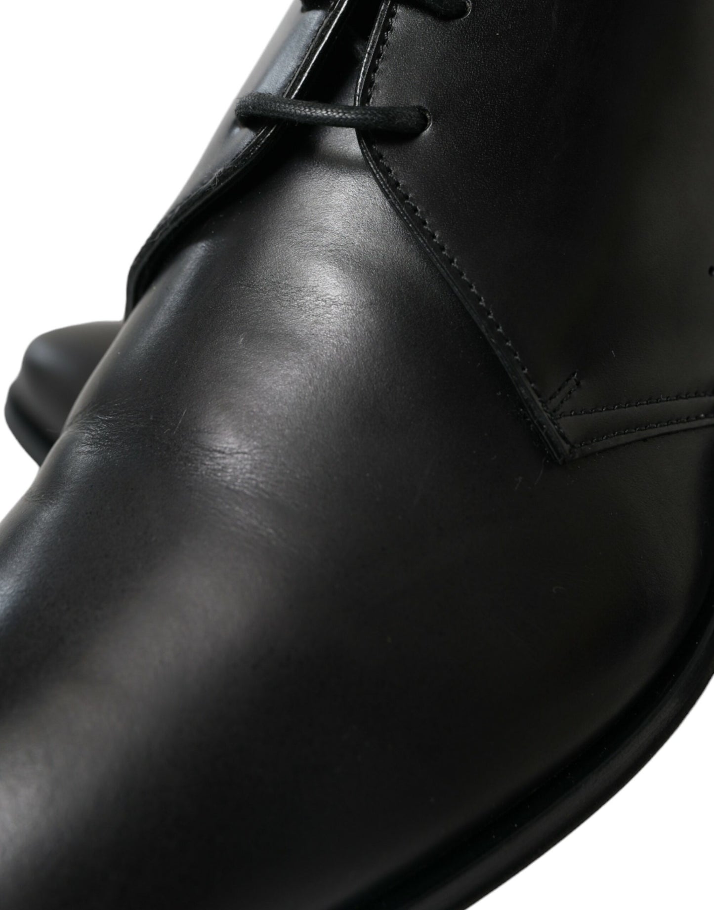 Dolce &amp; Gabbana Elegant Derby Shoes in Black Leather