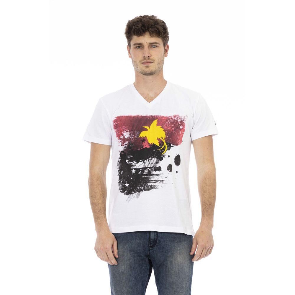 Trussardi Action Weißes Baumwolle Männer T-Shirt