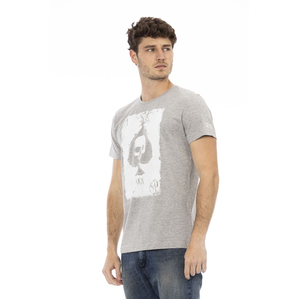 Trussardi Action Graues Baumwolle Männer T-Shirt