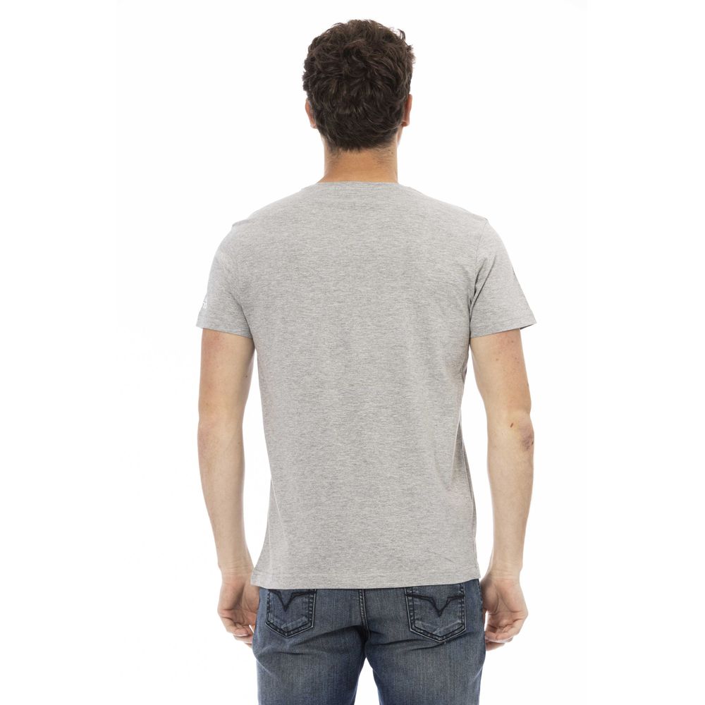 Trussardi Action Graues Baumwolle Männer T-Shirt