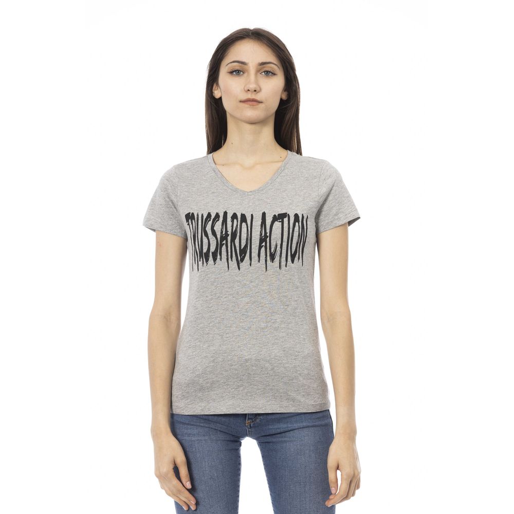 Trussardi Action Grey Cotton Top for Women