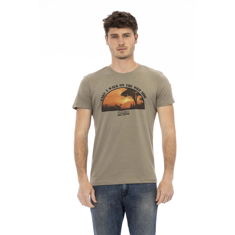 Trussardi Action Grünes Baumwolle Männer T-Shirt