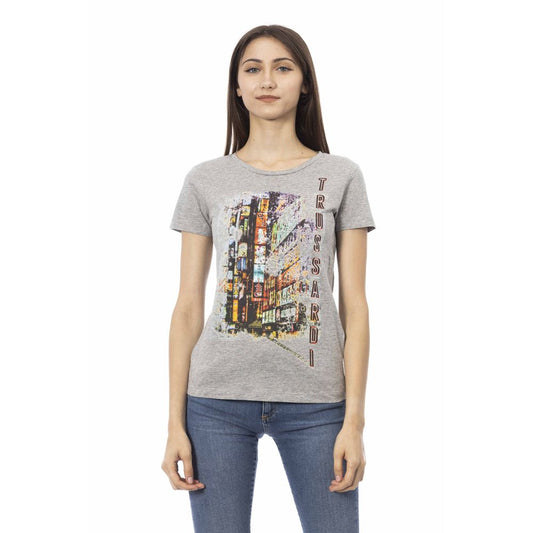 Trussardi Action Grey Cotton Top for Women