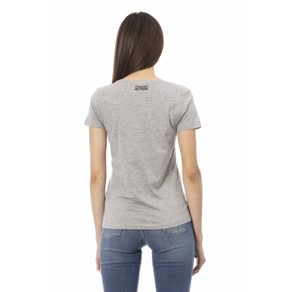 Trussardi Action Grey Cotton Top for Women