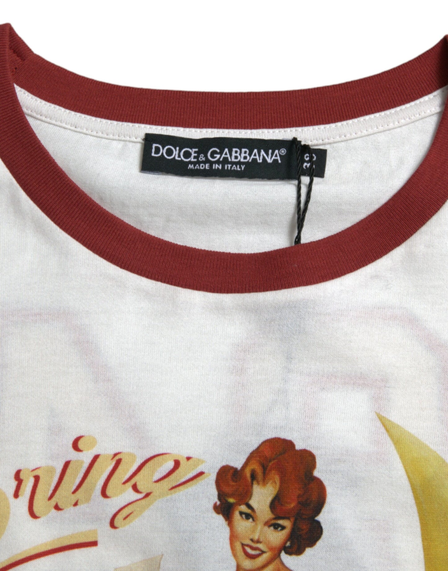 Dolce &amp; Gabbana Elegant white cotton round neck t-shirt