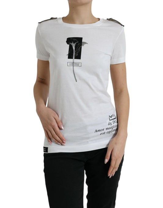 Dolce &amp; Gabbana Elegant monochrome round neck T-shirt