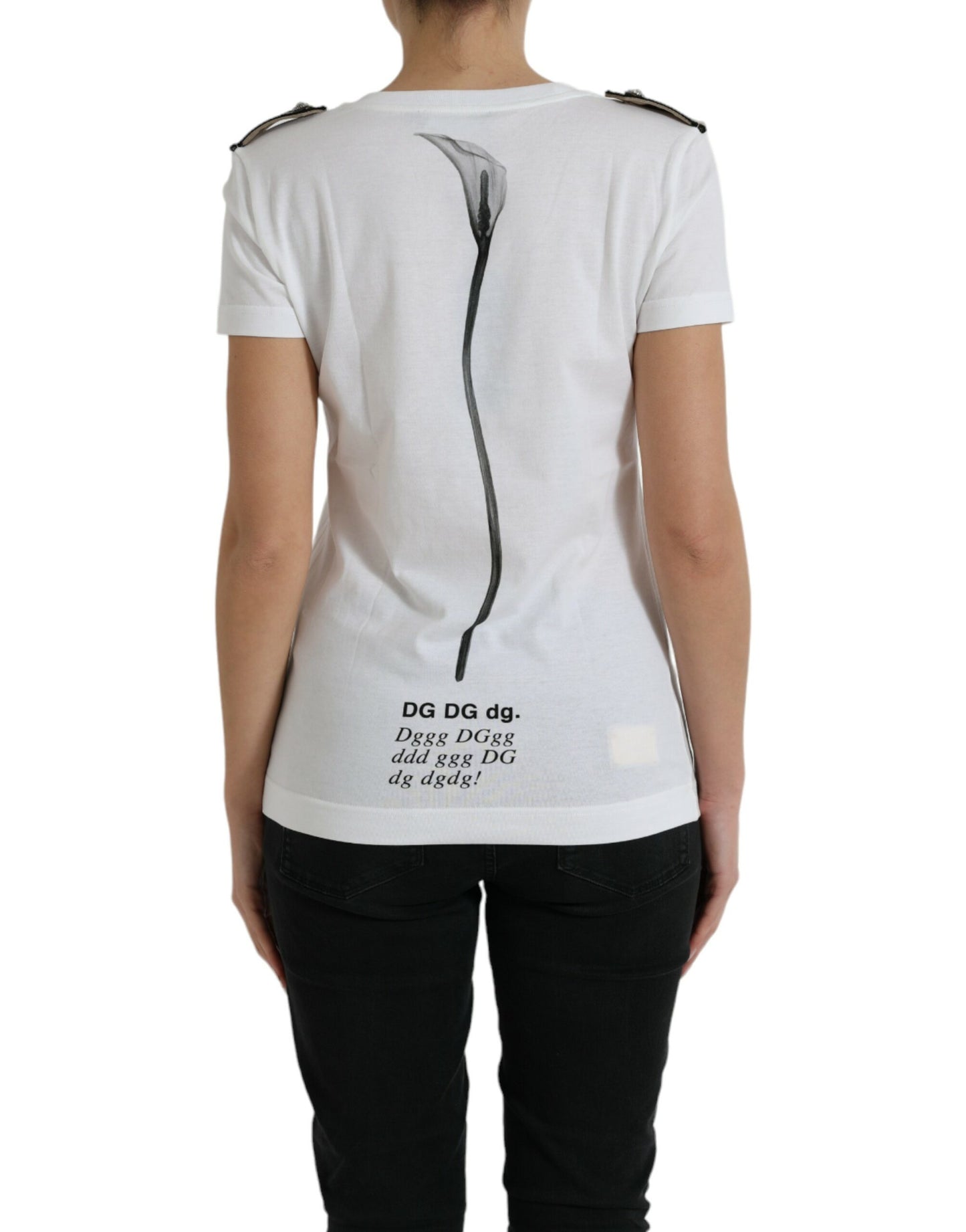 Dolce &amp; Gabbana Elegant monochrome round neck T-shirt