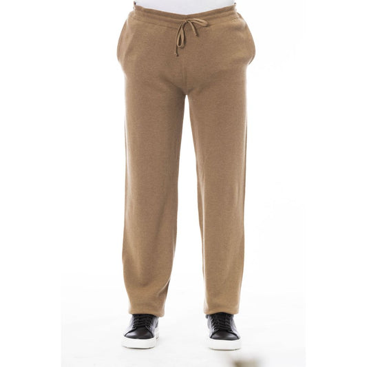 Alpha Studio Beige Linen Men's Pants