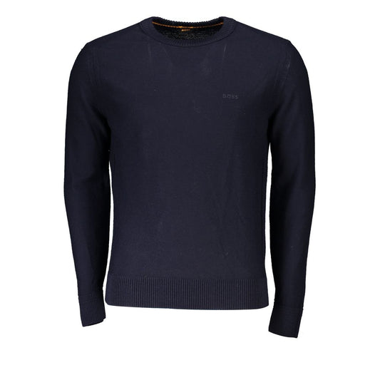 Hugo Boss Blue Wool Sweater for Men