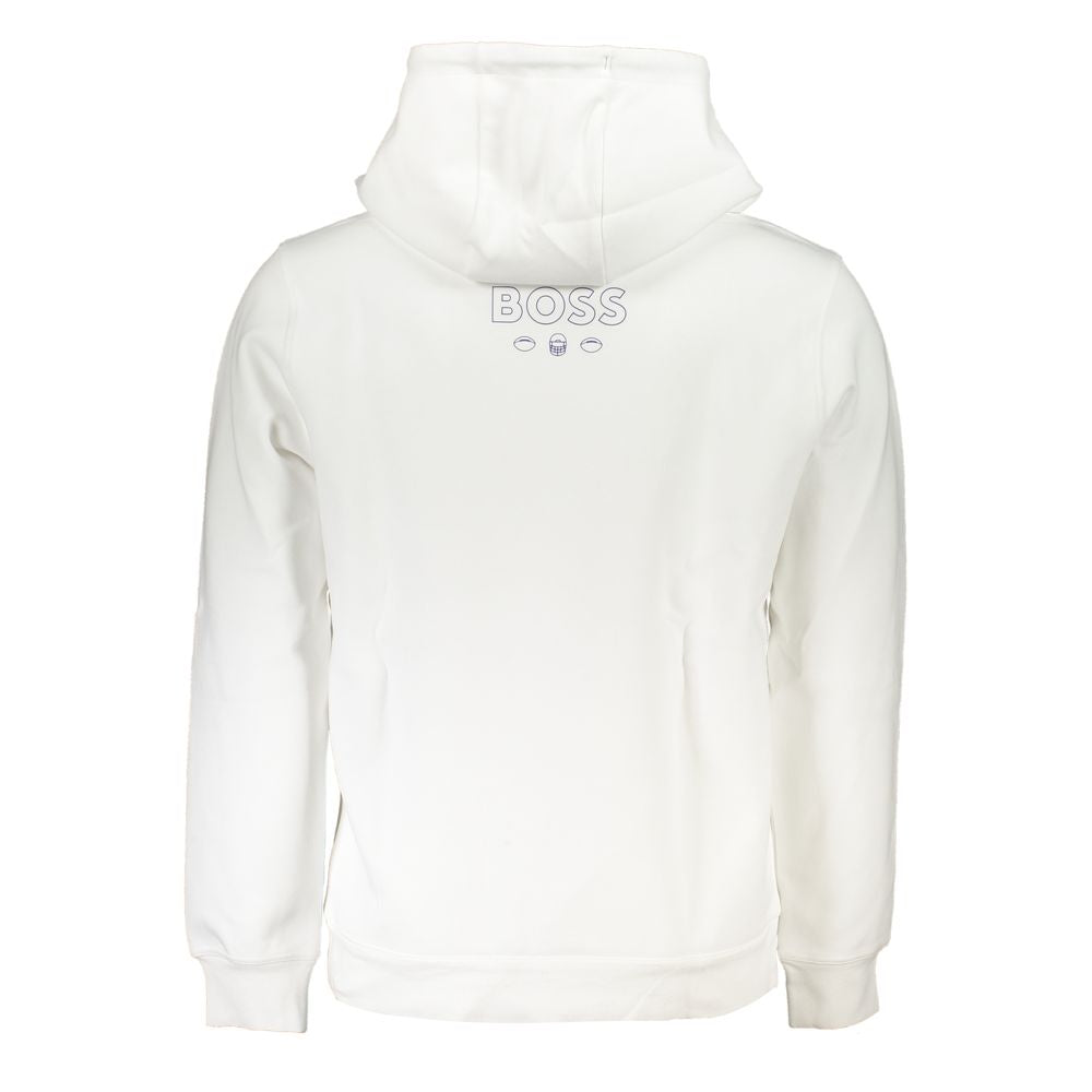 Hugo Boss White Cotton Sweater for Men