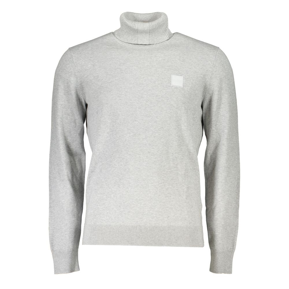 Hugo Boss Grey Cotton Sweater for Men