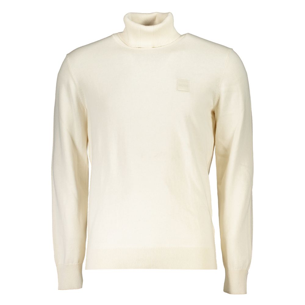 Hugo Boss White Cotton Sweater for Men