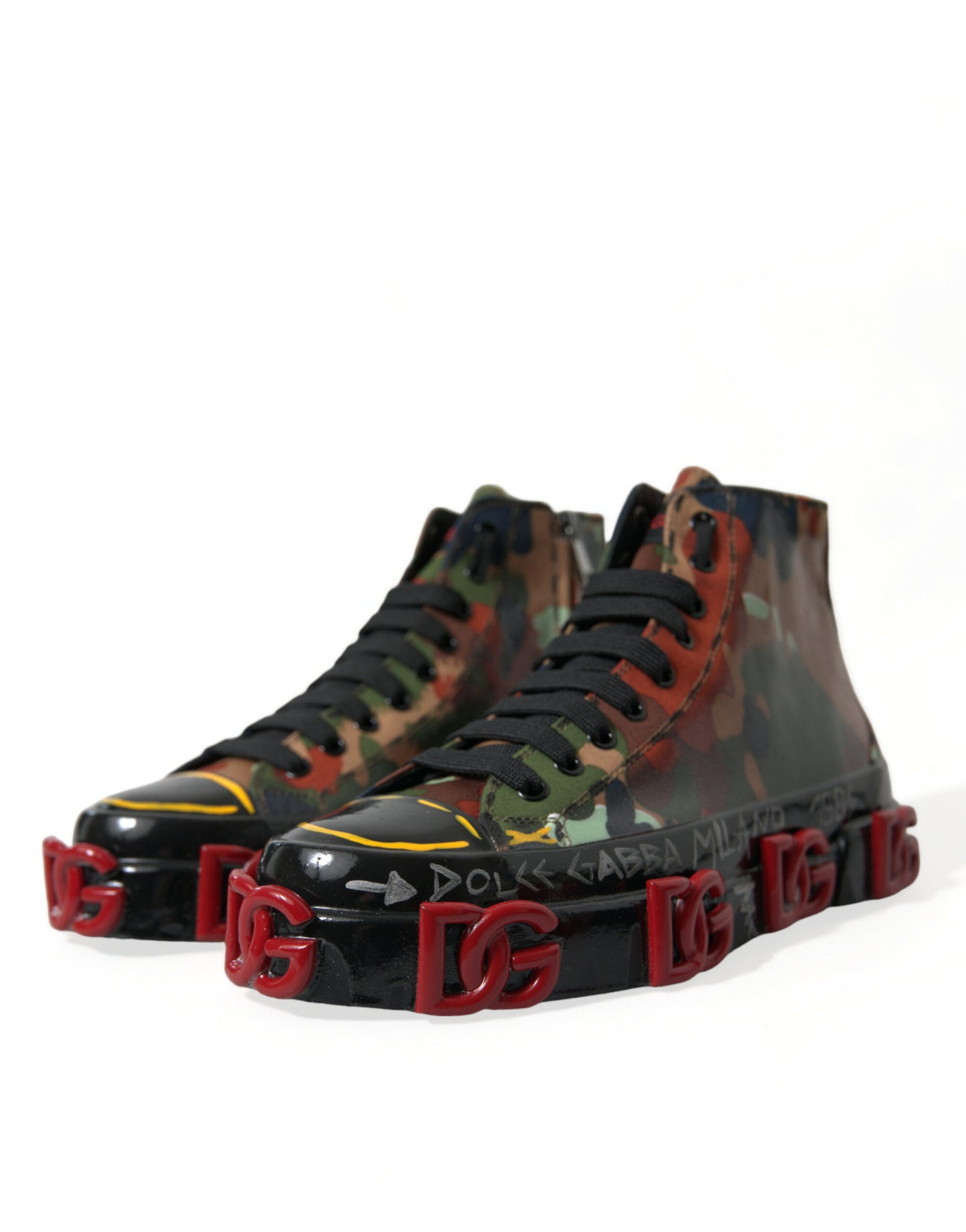 Dolce &amp; Gabbana Multicolored High-Top Sneakers with Luxury Appeal