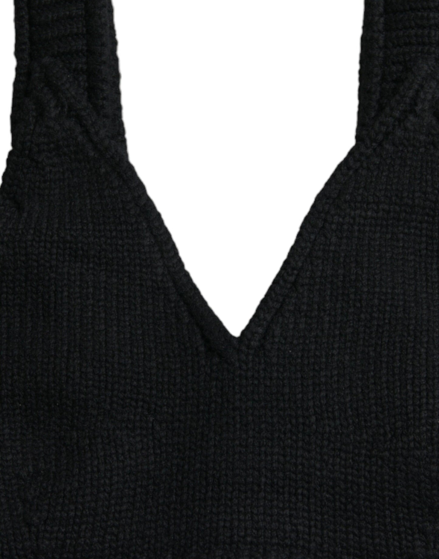 Dolce &amp; Gabbana Elegant Black Cashmere Bustier Crop Top