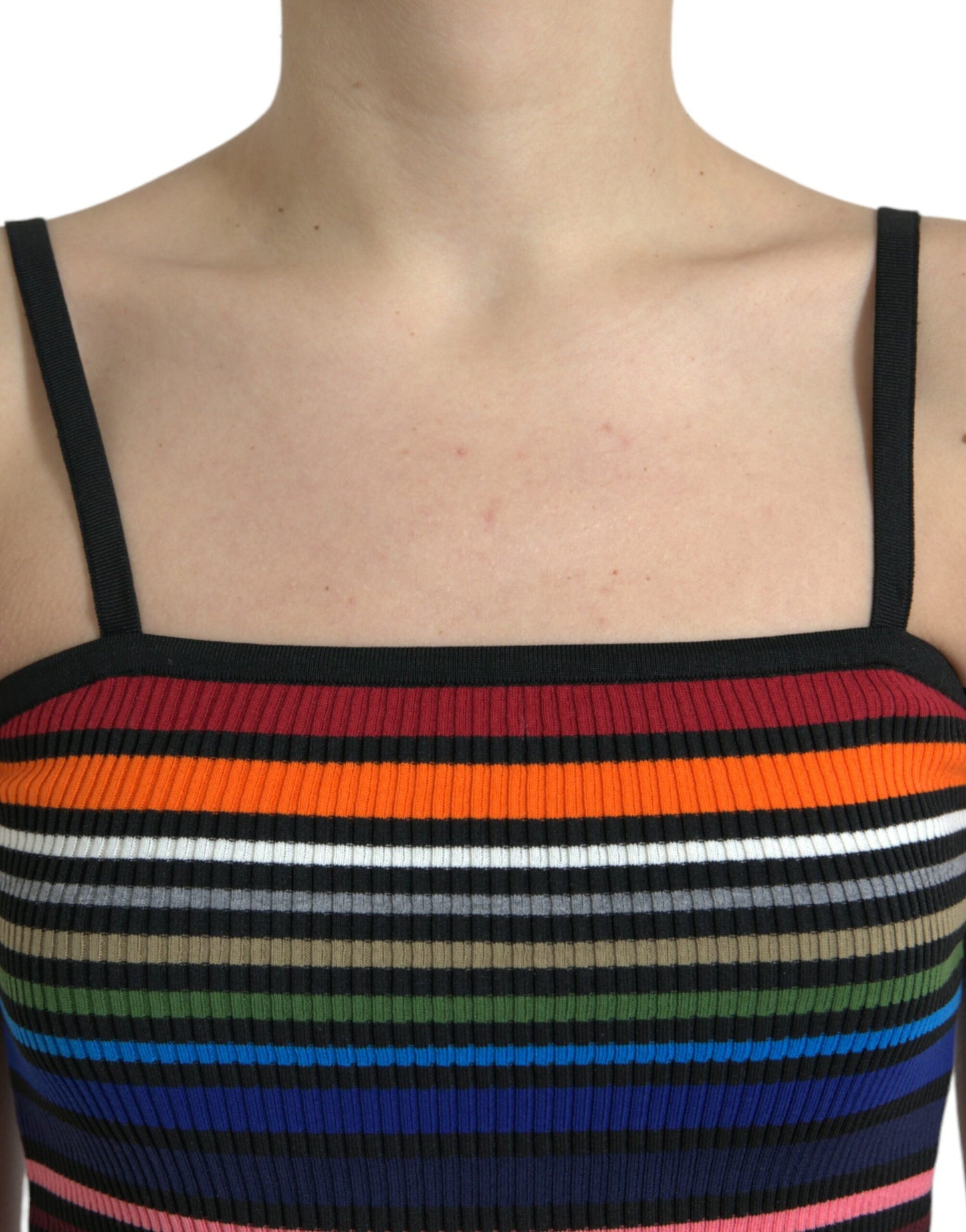 Dolce &amp; Gabbana Chic Striped Spaghetti Strap Top