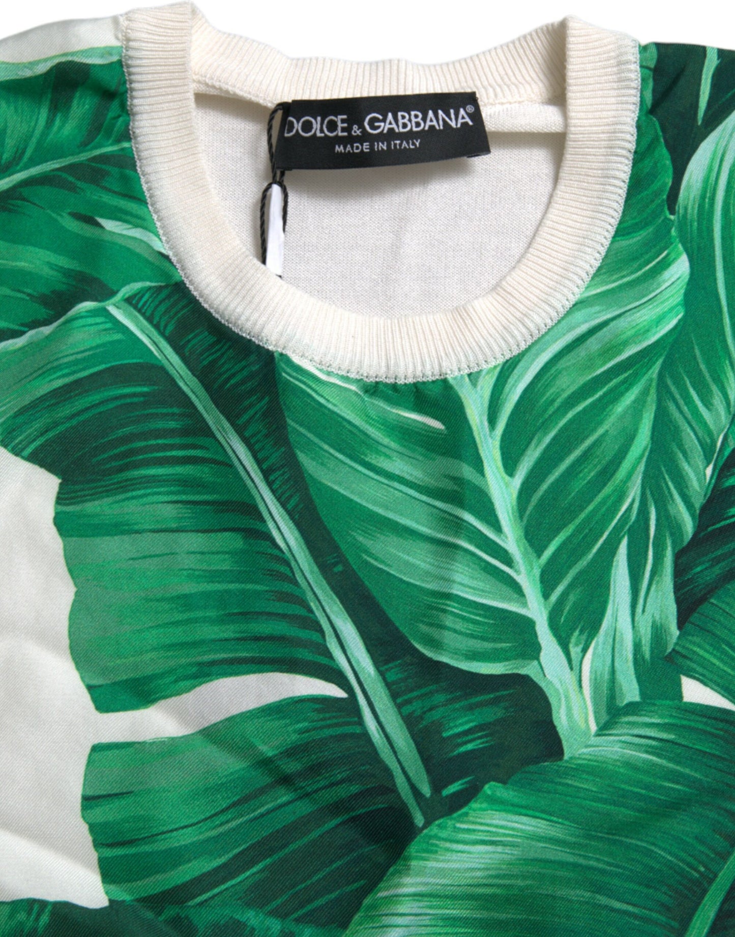 Dolce &amp; Gabbana banana leaf print silk top