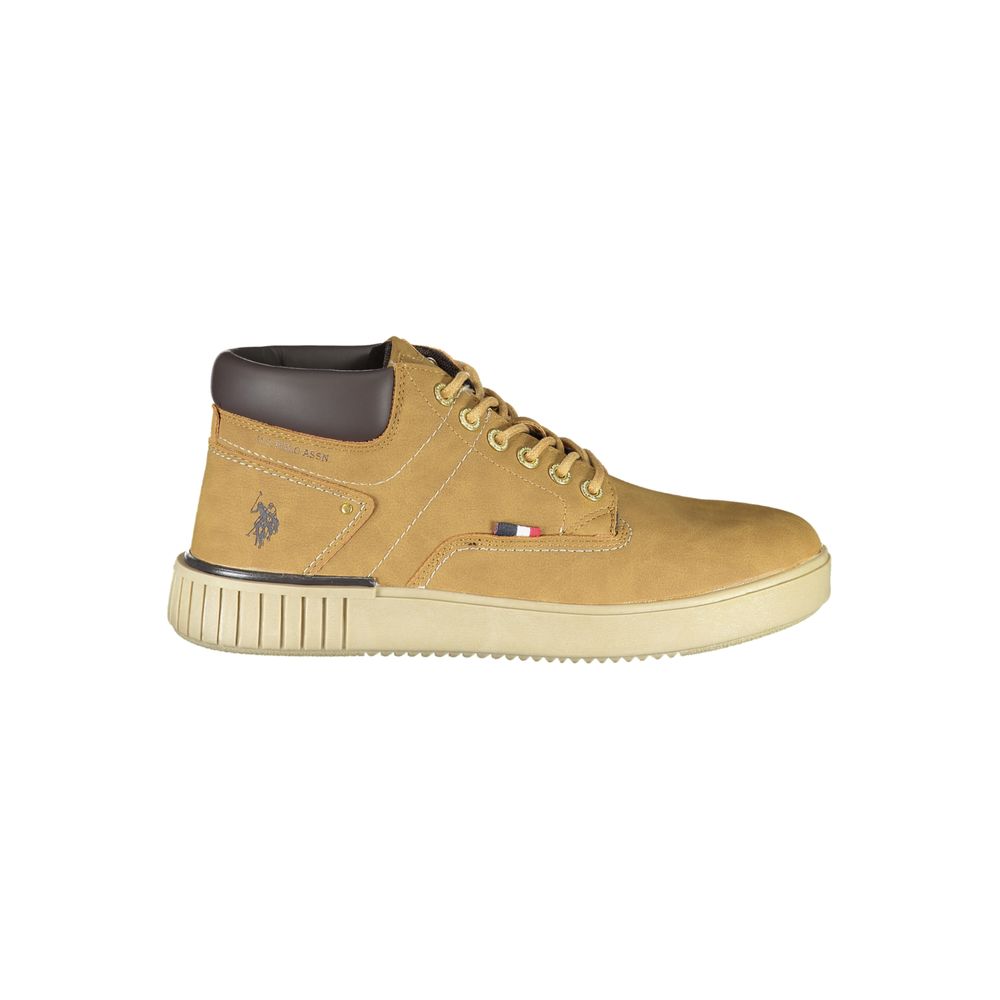 US POLO ASSN. Brown Polyester Men's Sneaker