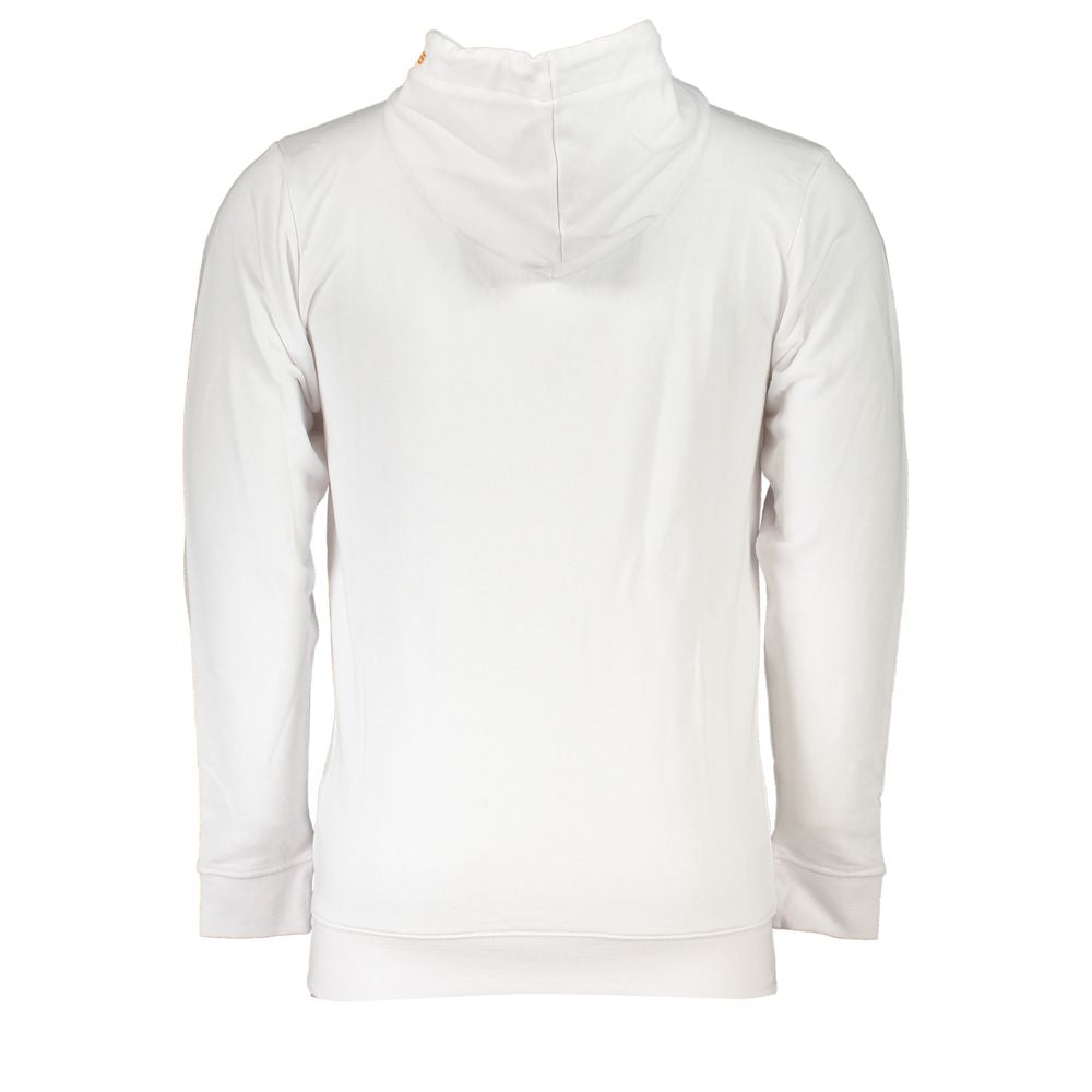 Cavalli Class Weißer Herren-Kapuzenpullover aus Baumwolle