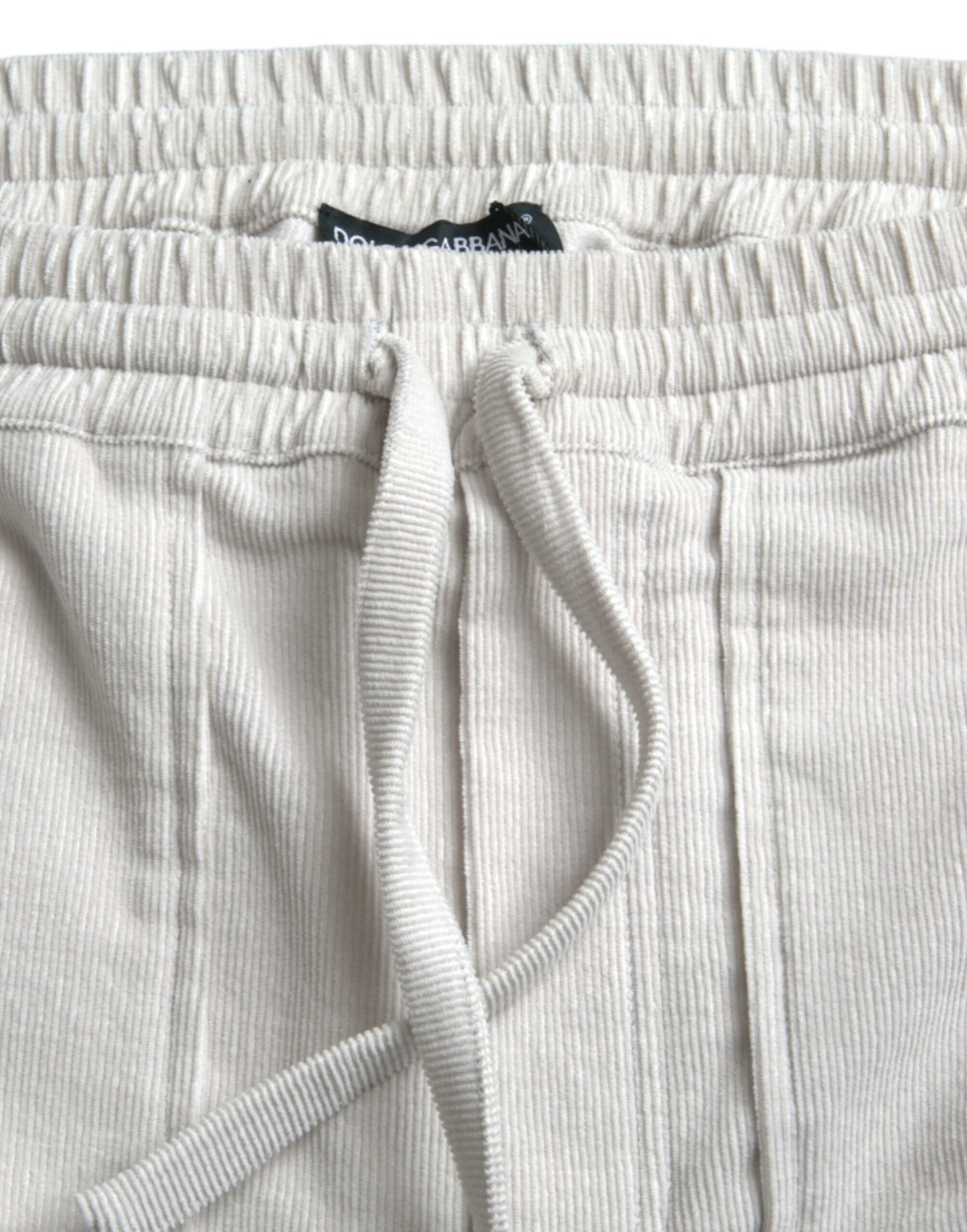 Dolce &amp; Gabbana Bermuda shorts for men in beige cotton corduroy