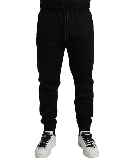 Dolce &amp; Gabbana Elegant black jogging pants - cotton-nylon blend