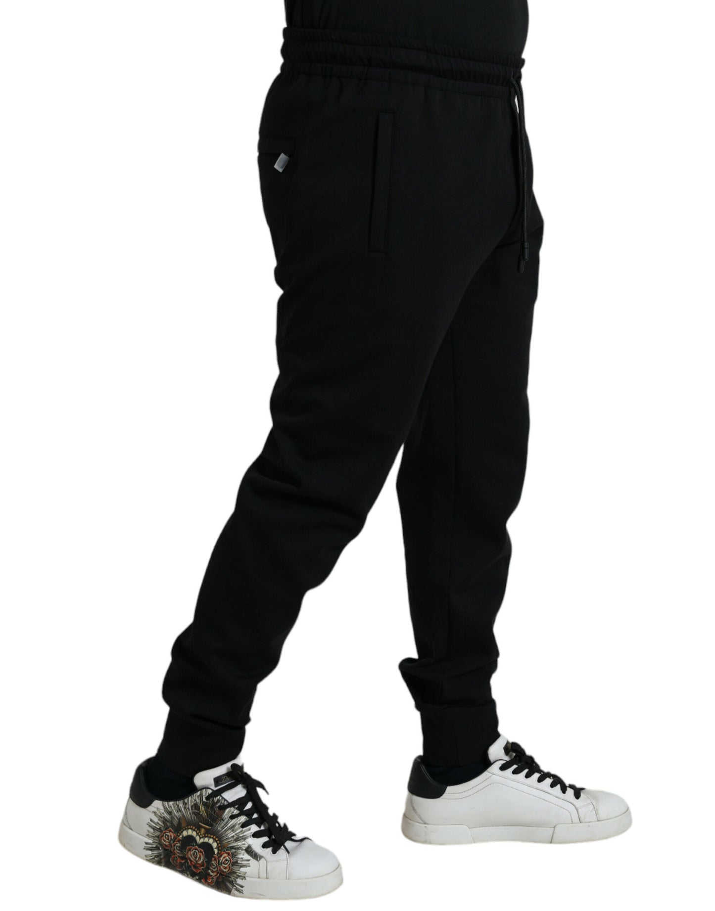 Dolce &amp; Gabbana Elegant black jogging pants - cotton-nylon blend