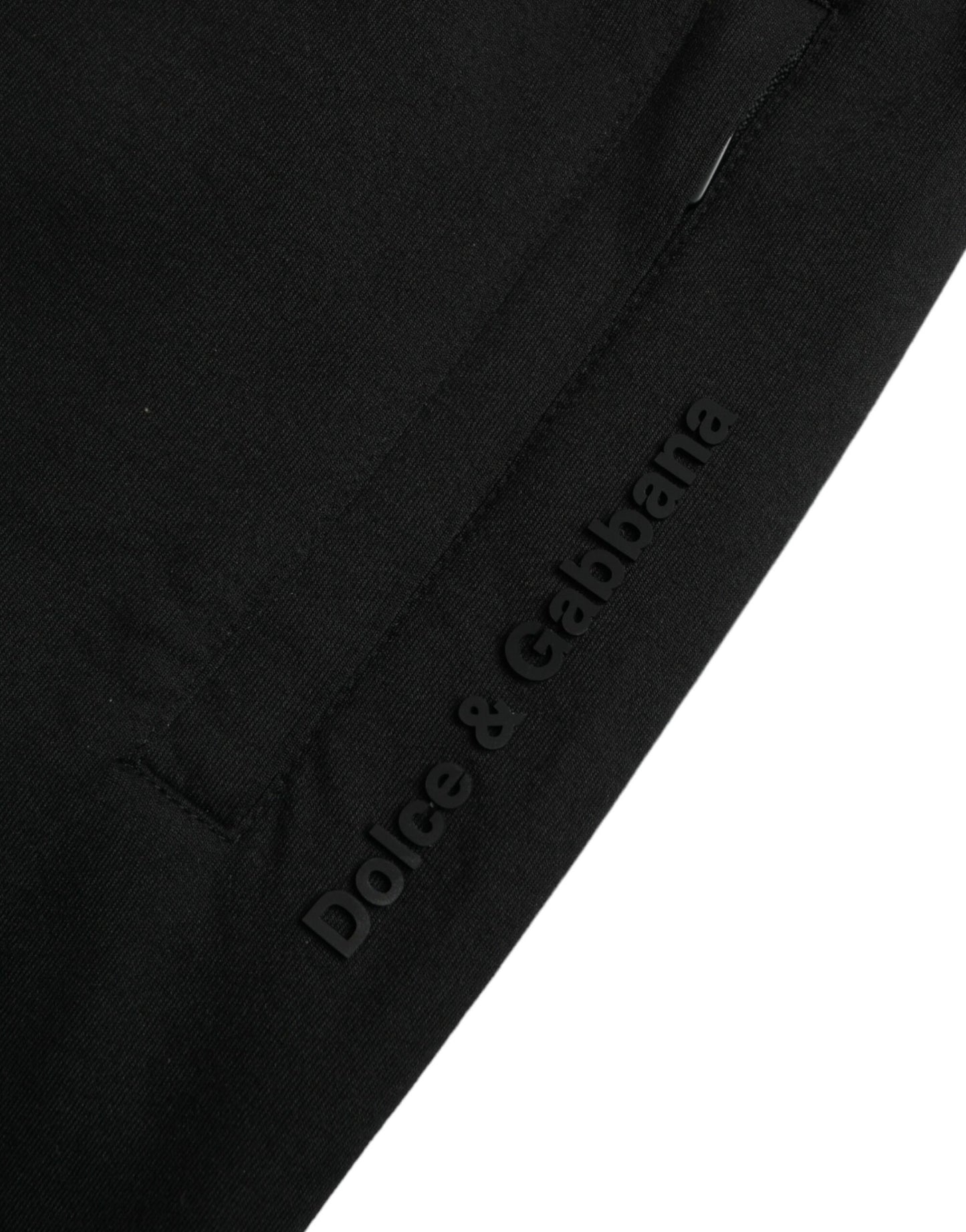 Dolce &amp; Gabbana Elegant black jogging pants - cotton-nylon blend