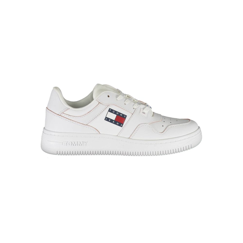 Tommy Hilfiger White Leather Women's Sneakers