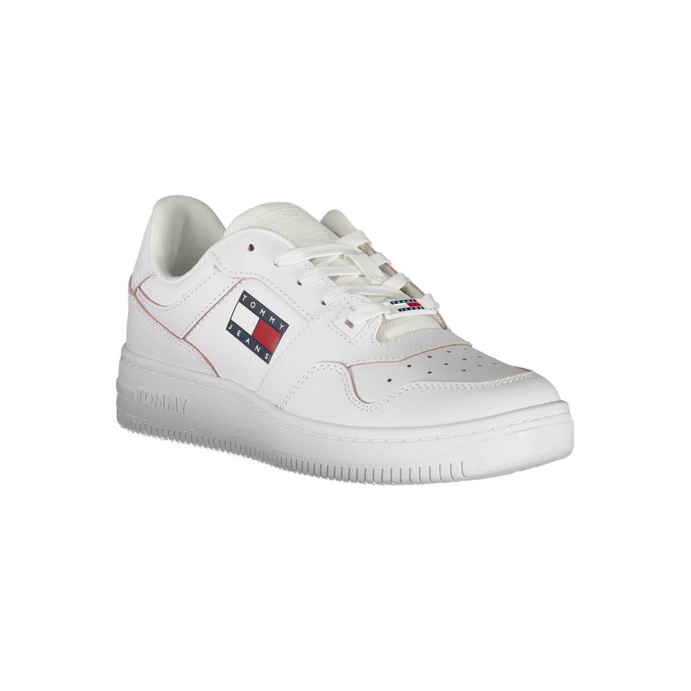 Tommy Hilfiger White Leather Women's Sneakers