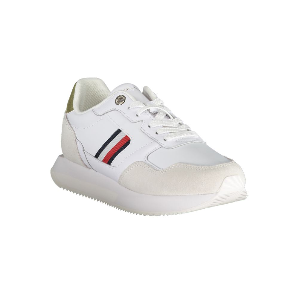 Tommy Hilfiger White Leather Women's Sneakers