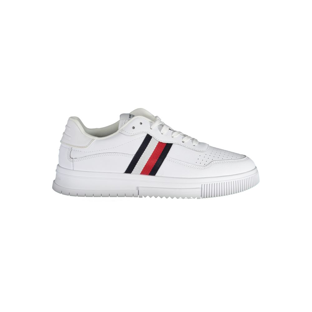 Tommy Hilfiger White Leather Men's Sneakers