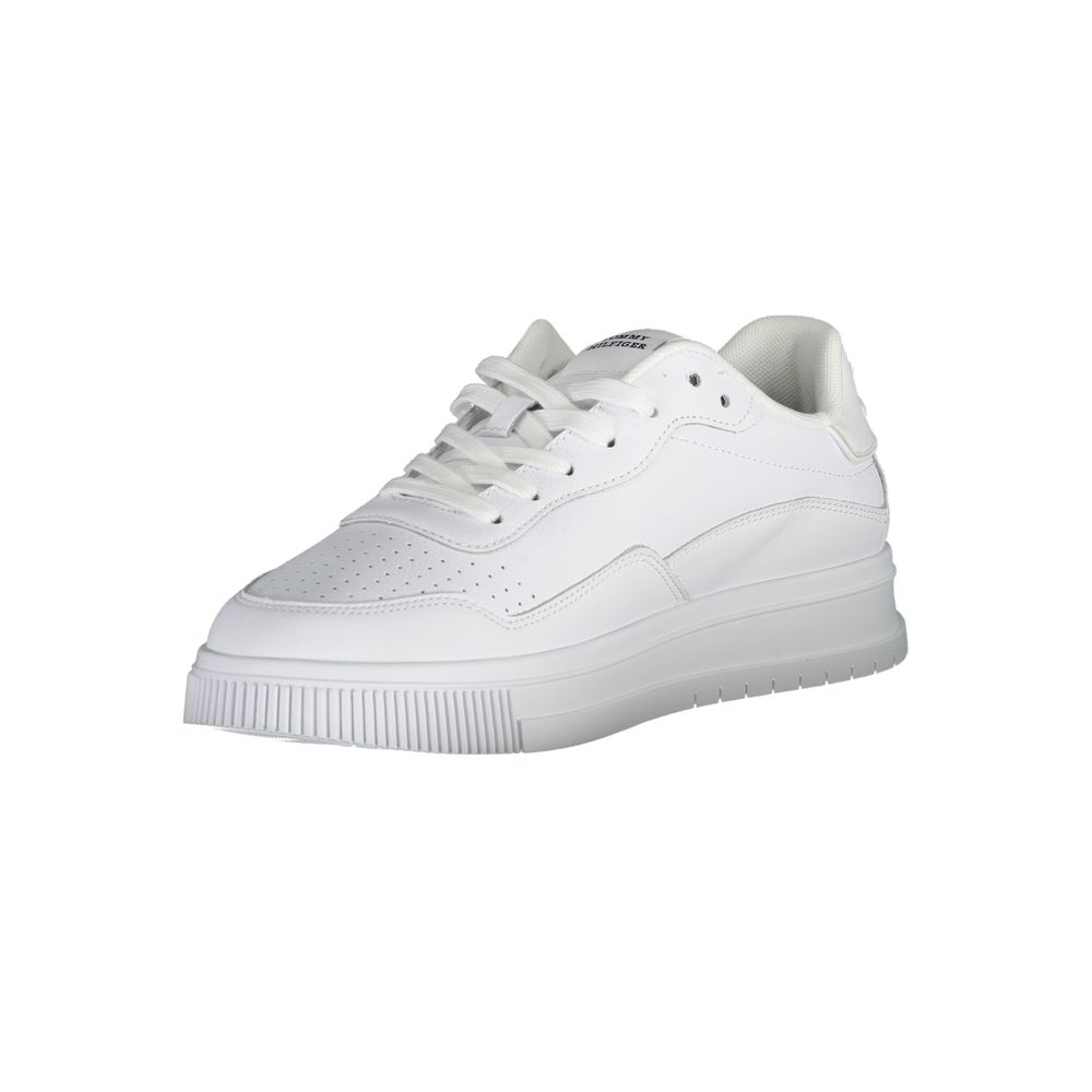 Tommy Hilfiger White Leather Men's Sneakers