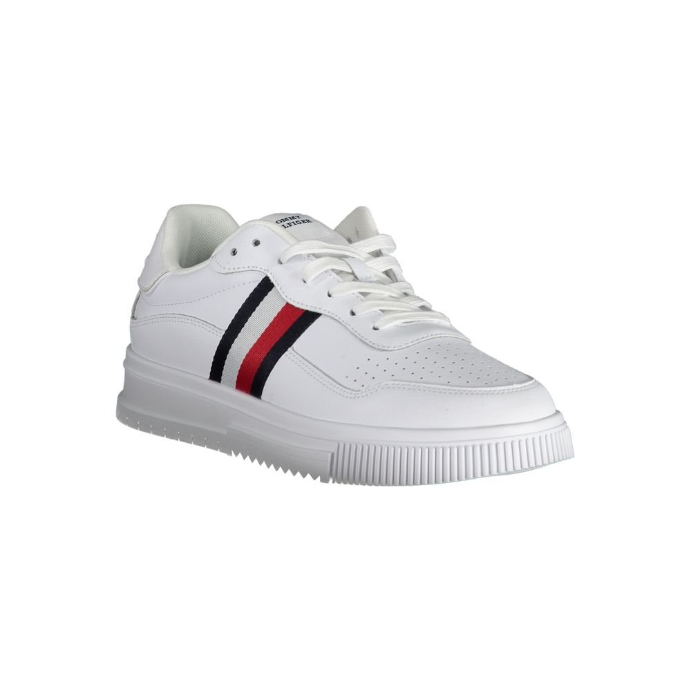 Tommy Hilfiger White Leather Men's Sneakers