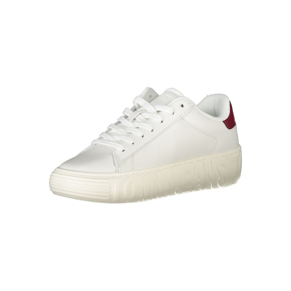 Tommy Hilfiger White Leather Women's Sneakers