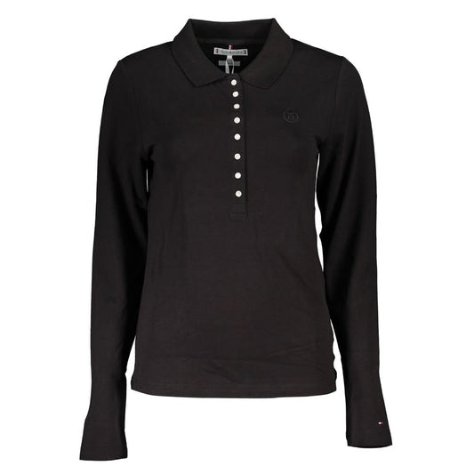 Tommy Hilfiger Black Cotton Polo Shirt for Women