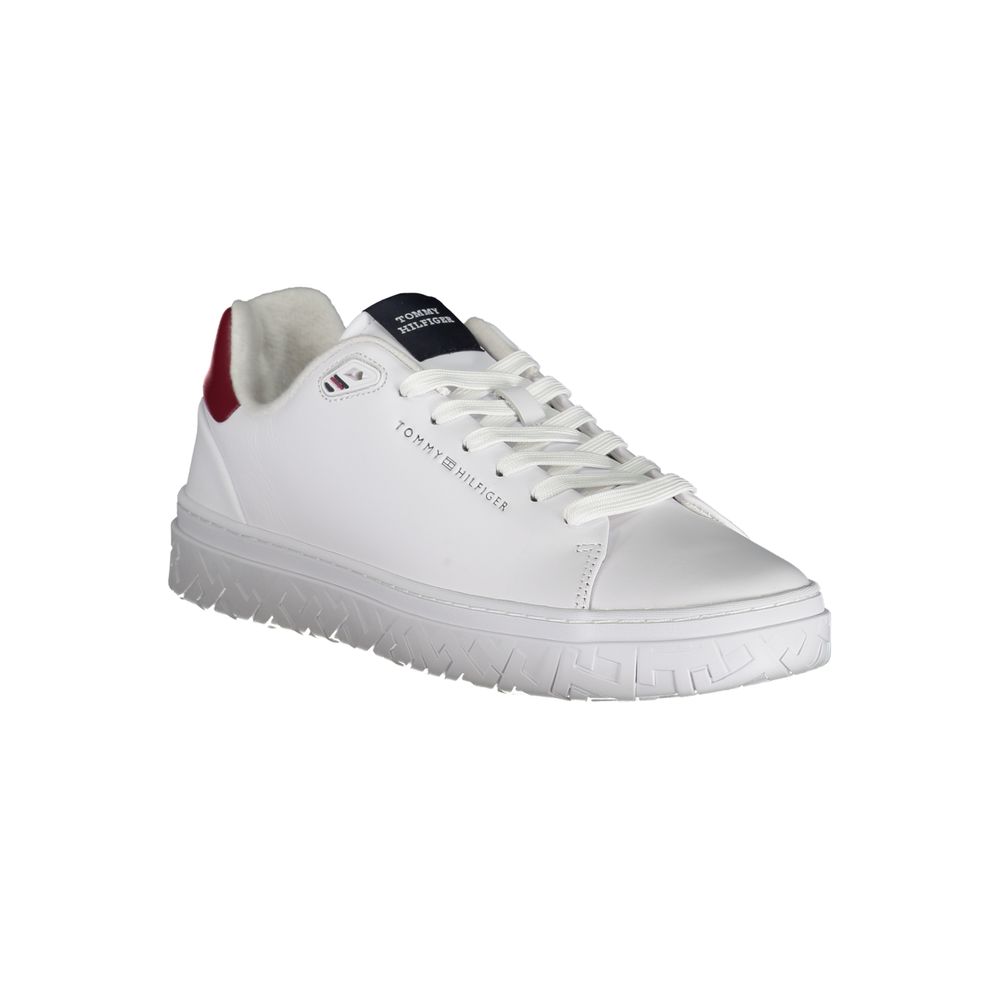 Tommy Hilfiger White Leather Men's Sneakers