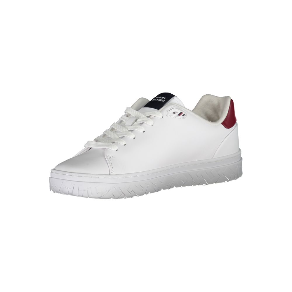 Tommy Hilfiger White Leather Men's Sneakers