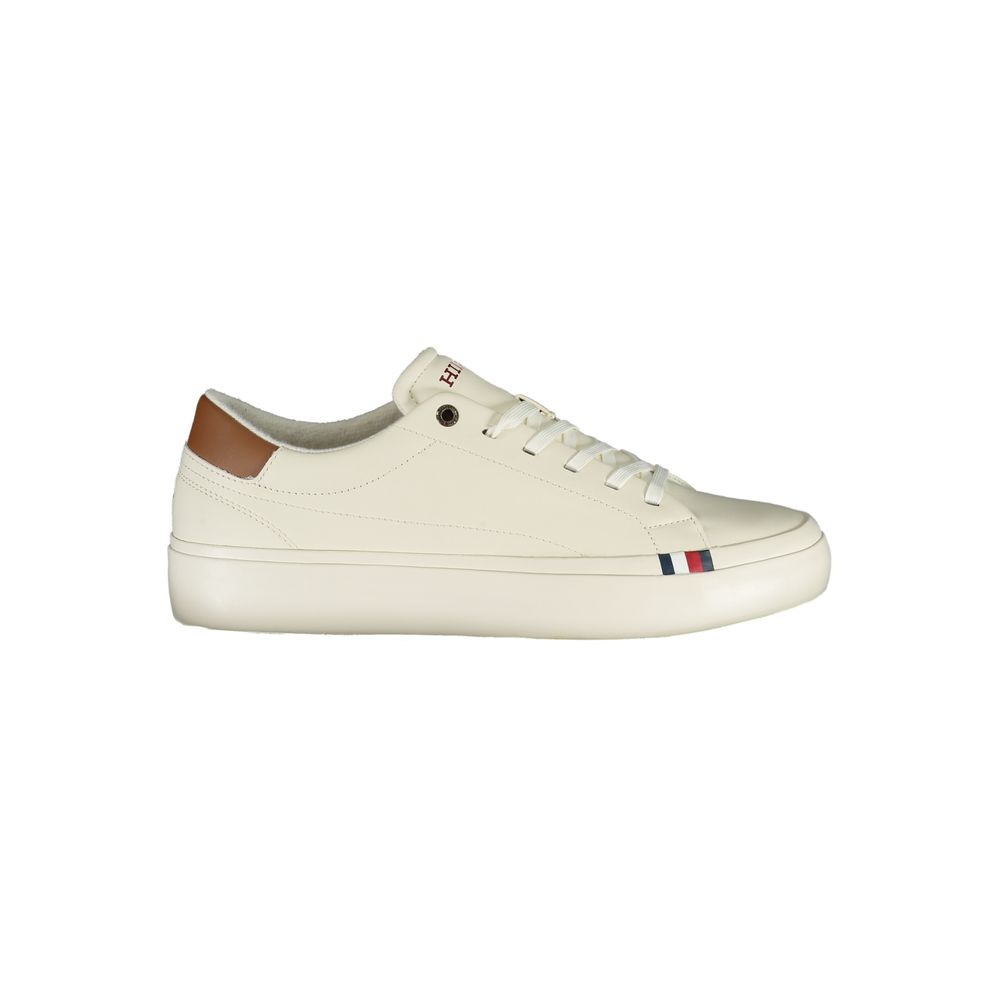 Tommy Hilfiger White Polyethylene Men's Sneakers