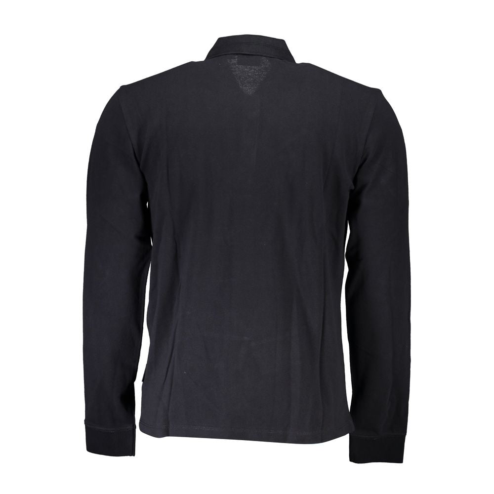 Napapijri Black Cotton Polo Shirt for Men