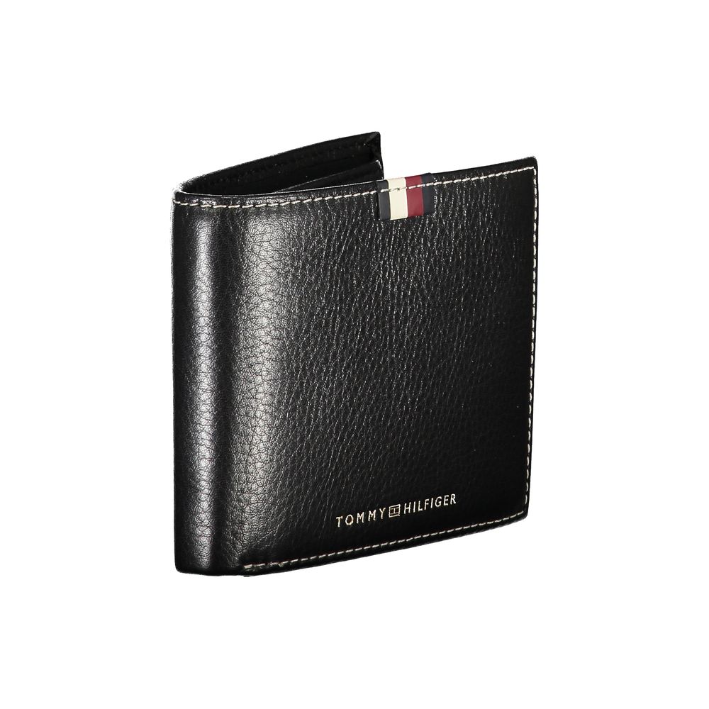 Tommy Hilfiger Black Leather Men's Wallet