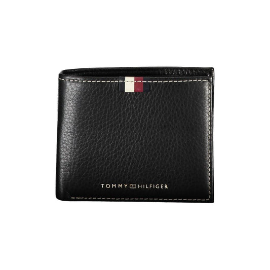 Tommy Hilfiger Black Leather Men's Wallet