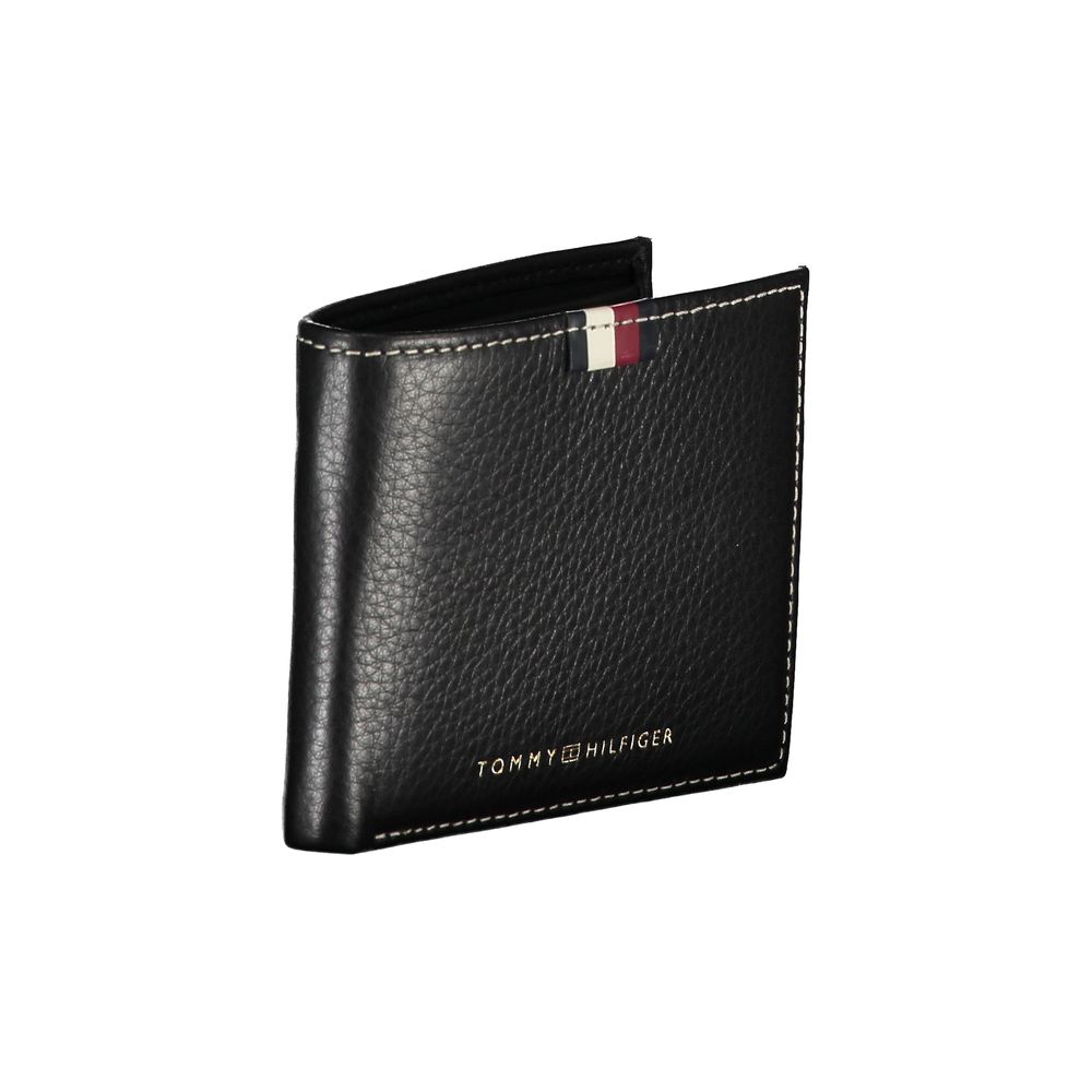 Tommy Hilfiger Black Leather Men's Wallet