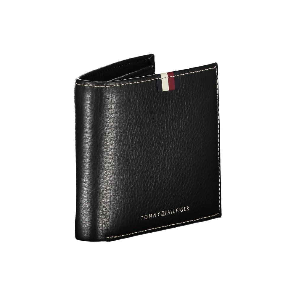 Tommy Hilfiger Black Leather Men's Wallet