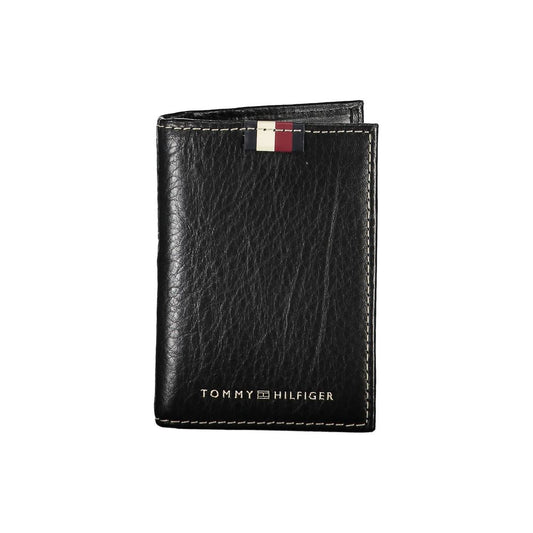 Tommy Hilfiger Black Leather Men's Card Holder