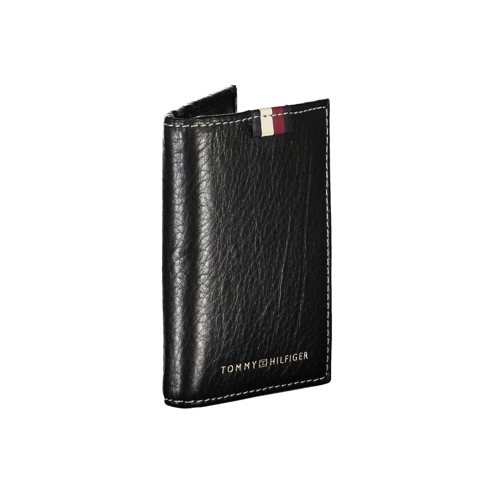 Tommy Hilfiger Black Leather Men's Card Holder