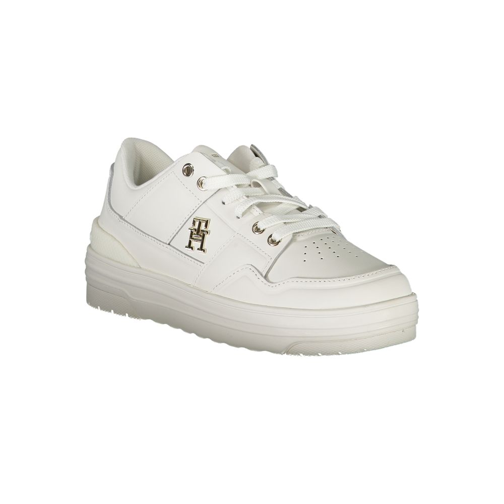 Tommy Hilfiger White Leather Women's Sneakers