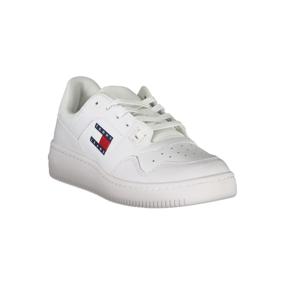 Tommy Hilfiger White Leather Women's Sneakers